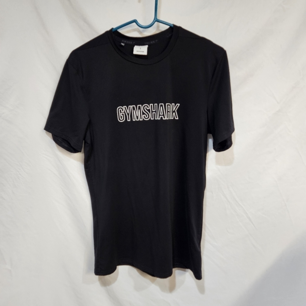 Gymshark Logo SHIRT Men Spellout Short Sleeve Performance Perforated Size Small